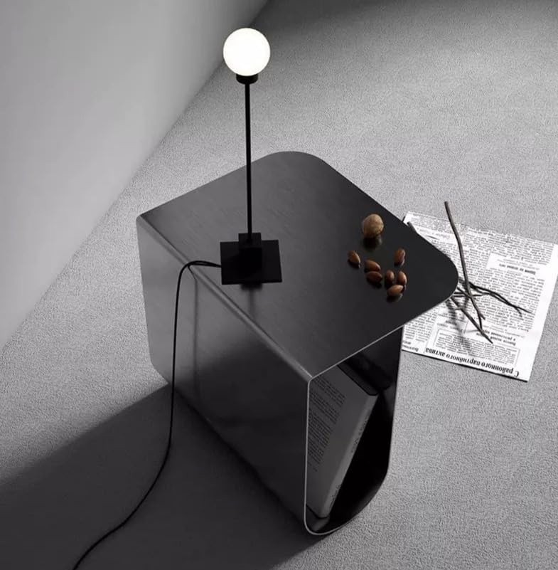 Modern Stainless Steel Side Table, Minimalist Storage Coffee Table,Accent Tab...