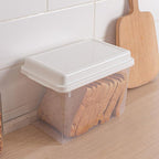 BESPORTBLE 2pcs Transparent Bread Storage Box with Lid for Kitchen Countertop Household Bread Bin Organizer Cheese Snacks Pantry and Bakery Use
