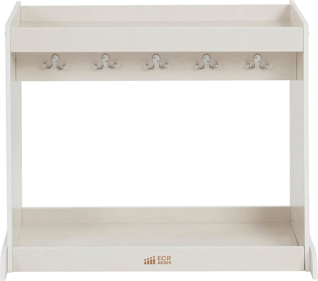 ECR4Kids Streamline Toddler Dress-Up Island, Costume Organizer, White Wash