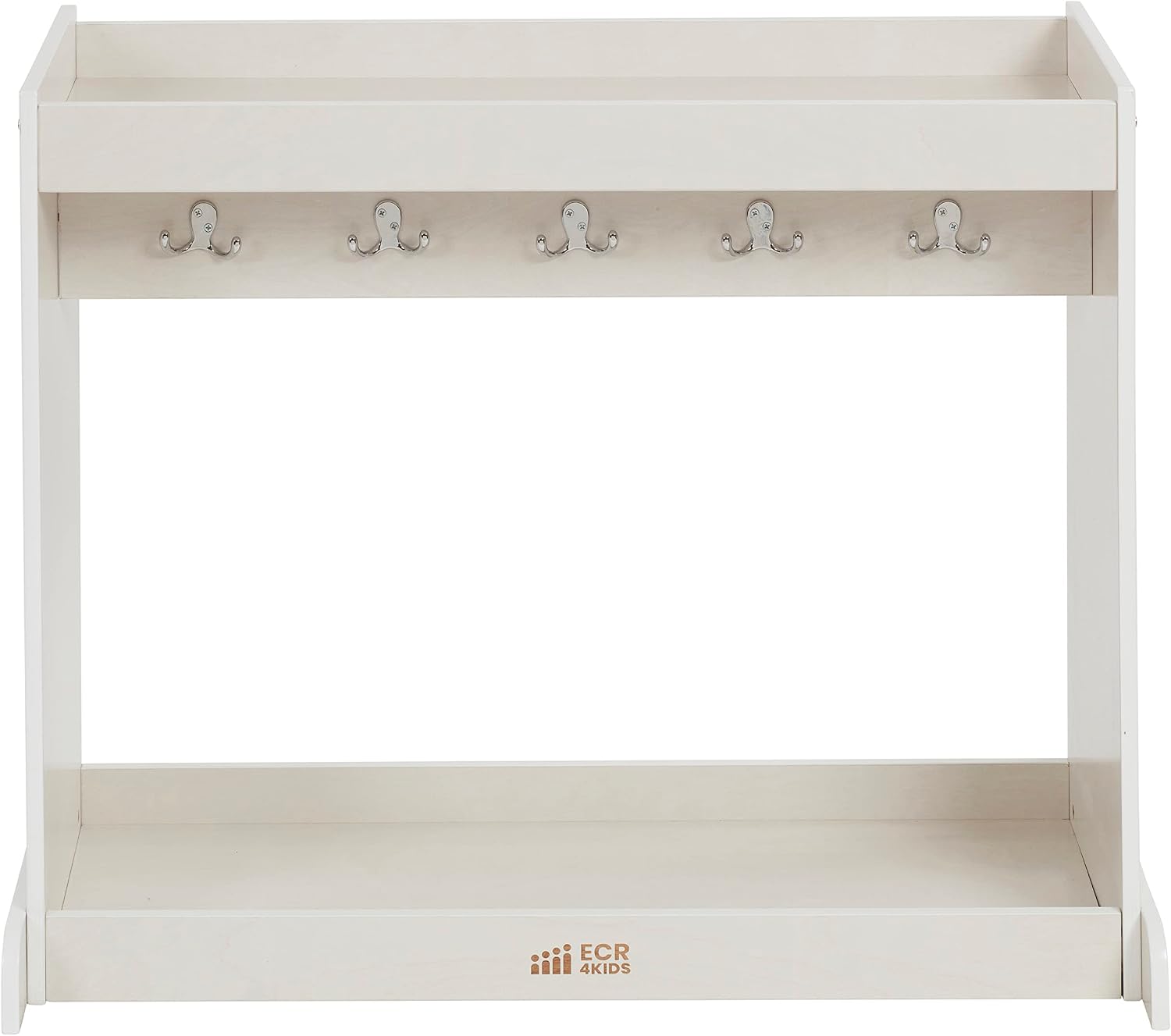ECR4Kids Streamline Toddler Dress-Up Island, Costume Organizer, White Wash