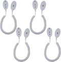 Magnetic Remote Leash Control Holder with Security Cable, Retractable Tidy Anti-lost Rope Organizer Easy Installation Stable Suitable for Projector TV Fan and Air Conditioner Remotes (4Pcs White, L)