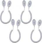 Magnetic Remote Leash Control Holder with Security Cable, Retractable Tidy Anti-lost Rope Organizer Easy Installation Stable Suitable for Projector TV Fan and Air Conditioner Remotes (4Pcs White, L)