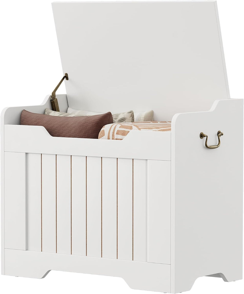 Garvee Storage Chest, 24.8" Wooden Storage Bench with Safety Hinge, Flip...