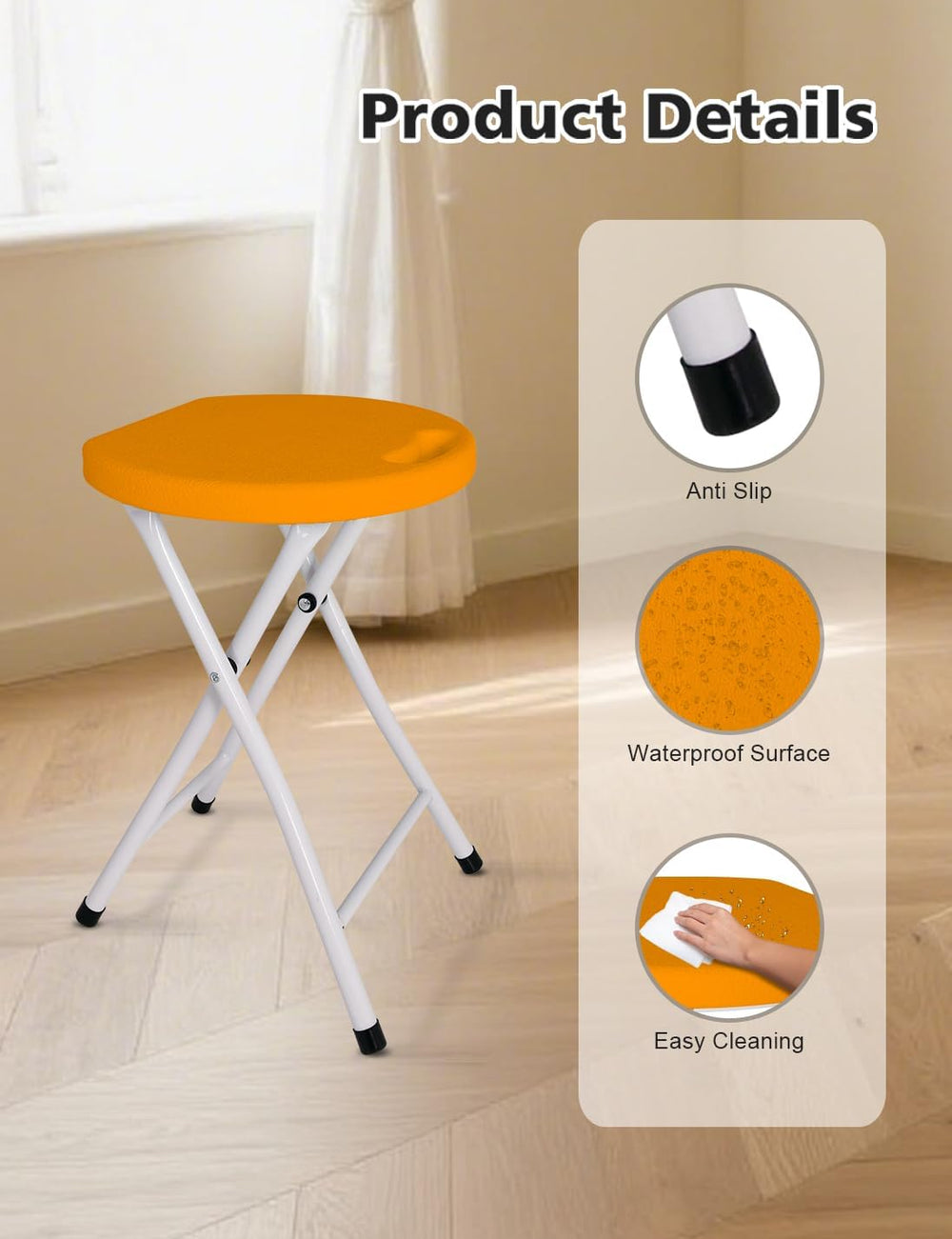 18 Inch Folding Stool with Handle