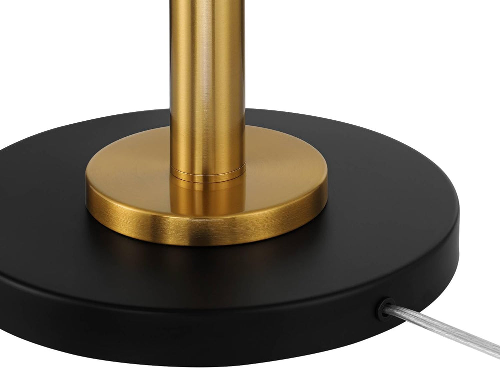 Possini Euro Design Harlowe 63" Tall Black and Gold Floor Lamp Living Room