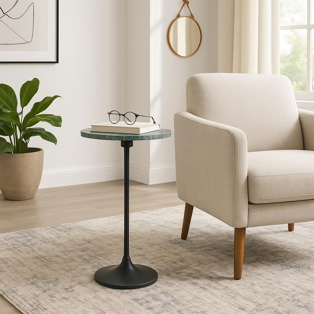 Elegant End Table, Side Table, or Small Night Stand for Room Decor - Slim Met...