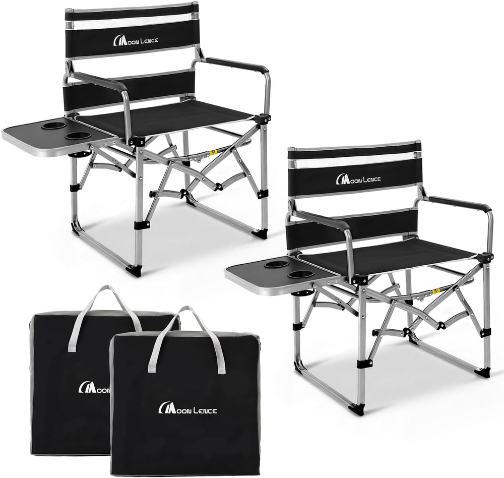 MOON LENCE Directors Camping Chair, Heavy Duty,Oversized Portable Folding Cha...