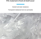 Dustproof Garment Rack & Shelf Cover, Fits 31.5"W x 15.7"D x 72"H | Clear PVC Front Shelving Cover for Clothing Storage, Home, Laundry or Basement (No Shelves)