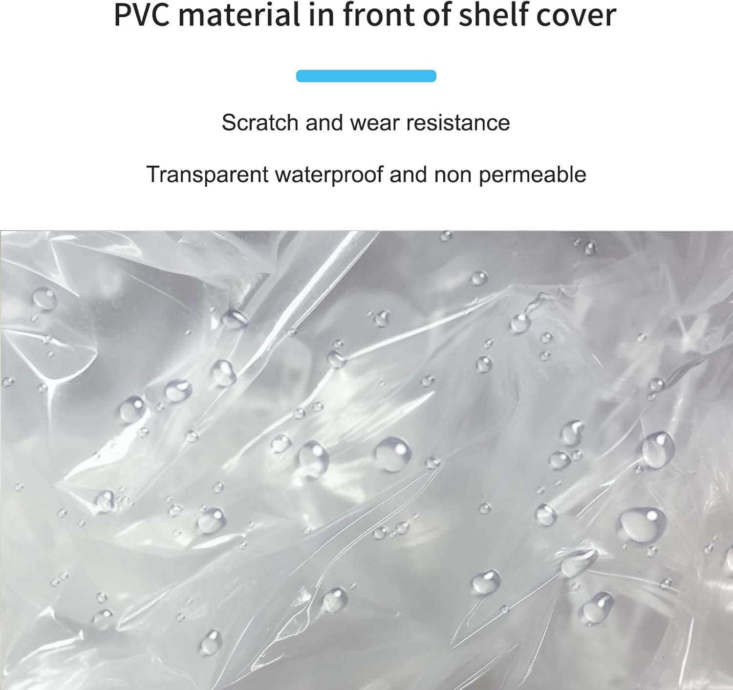 Dustproof Garment Rack & Shelf Cover, Fits 31.5"W x 15.7"D x 72"H | Clear PVC Front Shelving Cover for Clothing Storage, Home, Laundry or Basement (No Shelves)