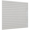 Slatwall Panel 4 FT x 4 FT, Interlocking Slat Wall Paneling, Wall Mounted PVC Wallpanel, Suitable for Garage Storage and Organizer, Slatwall Board, Shelves - Grey