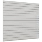 Slatwall Panel 4 FT x 4 FT, Interlocking Slat Wall Paneling, Wall Mounted PVC Wallpanel, Suitable for Garage Storage and Organizer, Slatwall Board, Shelves - Grey