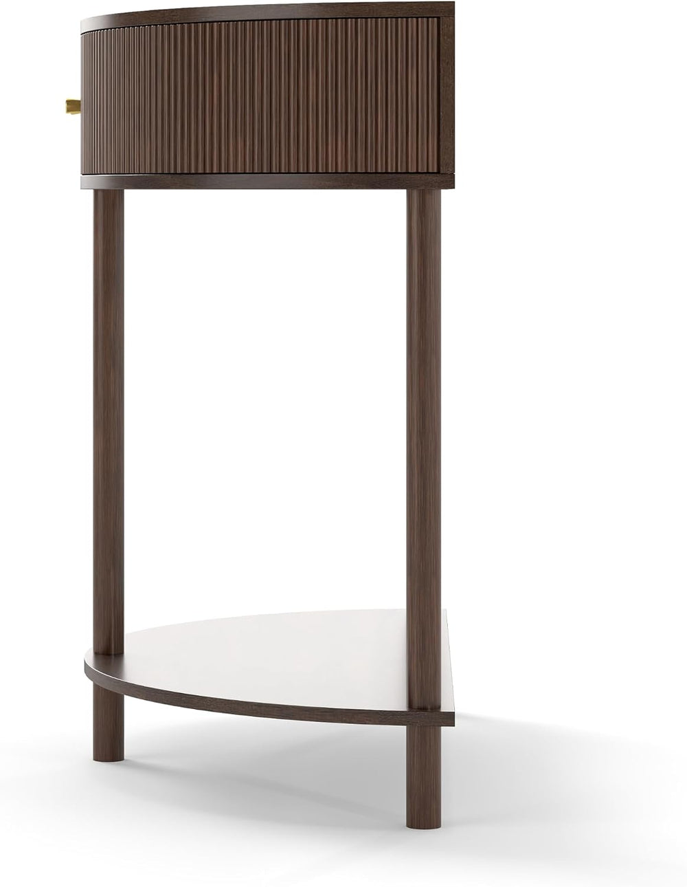 Knocbel Half Moon Console Table with Wave-Pattern Door, Semi-Circle Sofa End ...