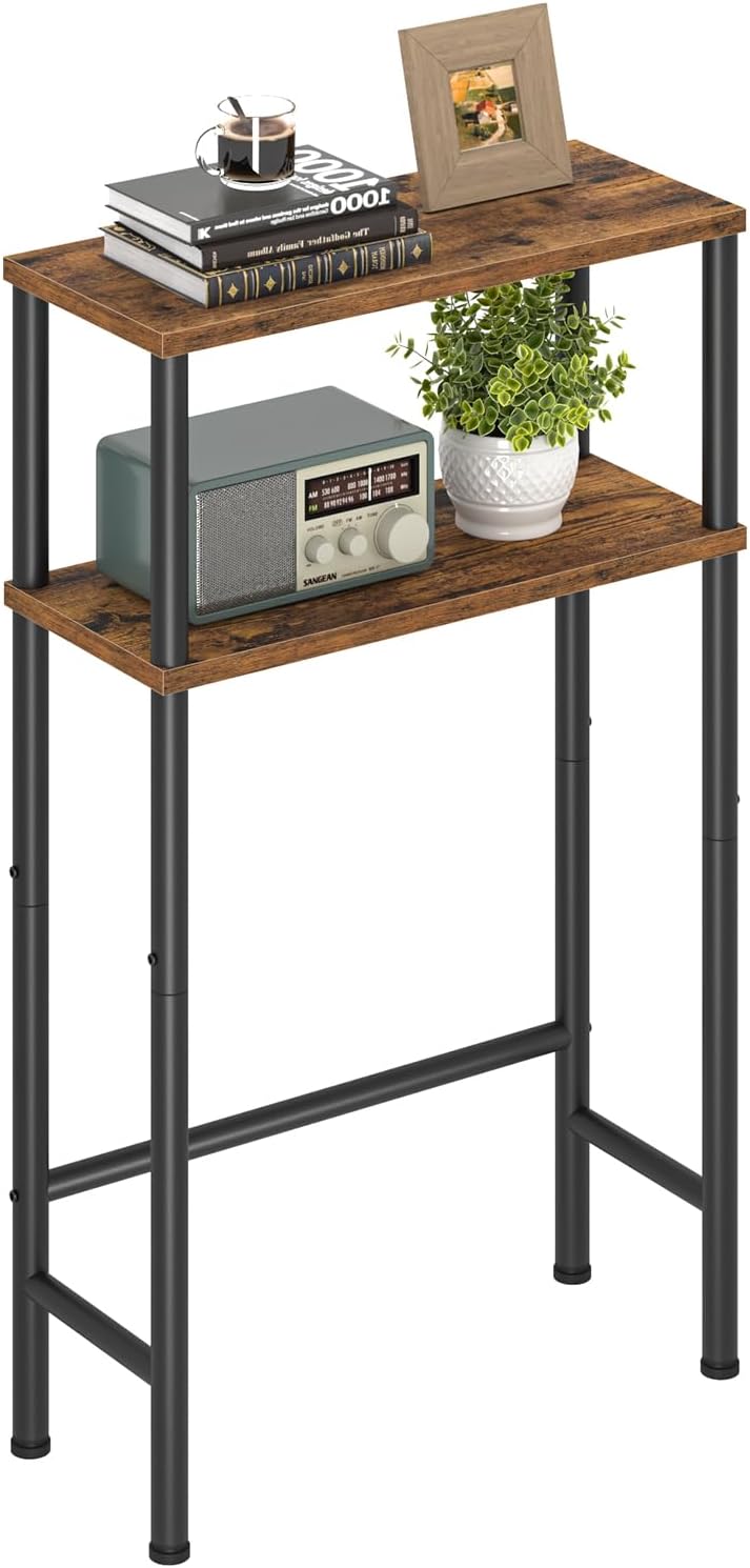 Asgolion Narrow Console Table, 15.7" Small Entryway Table, 2-Tier | Sofa...