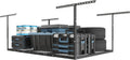 FLEXIMOUNTS 4x6 Overhead Garage Storage Adjustable Ceiling Rack 72" Length x 48" Width x 40" Height, 450lbs Weight Capacity, Black, Classic Series