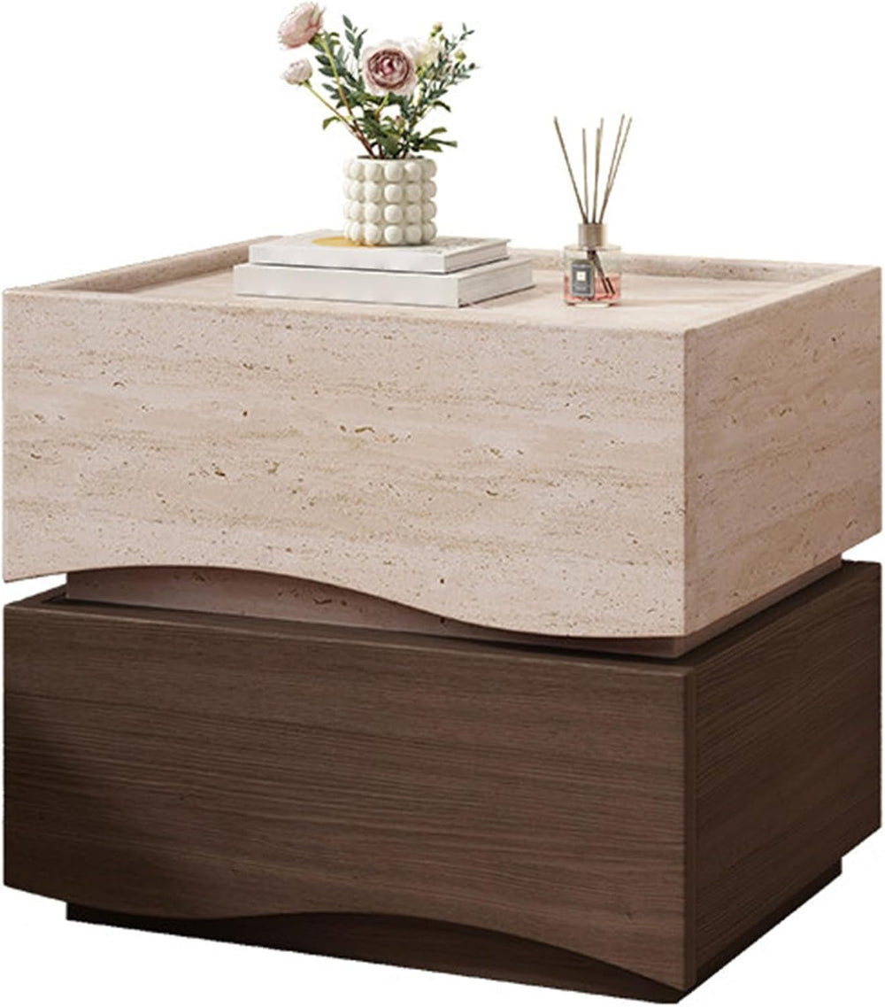 Bed end Table with Drawer, Smart Nightstand Table with Locks, Side end Bedsid...