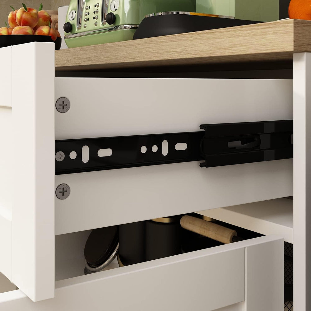 AIEGLE Large Kitchen Pantry Cabinet Set with Wall Mounted Storage Sideboard, ...