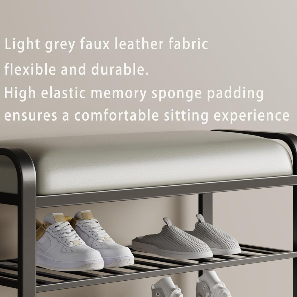 shoe bench,entryway bench with shoe storage,modern shoe rack bench with cushi...