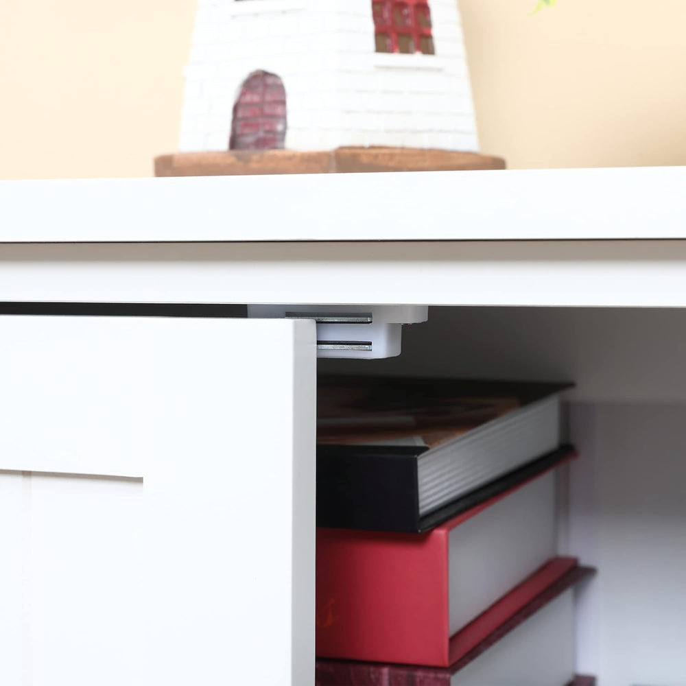 HOMCOM 48.5" Kitchen Pantry Cabinet with 2 Adjustable Shelves and 4 Bead...