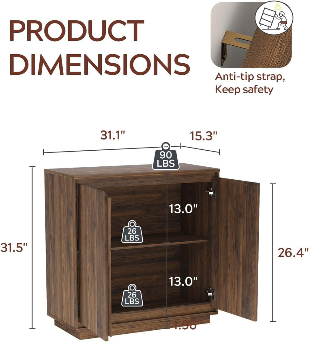 1pcs Sideboard Cabinet Buffet Cabinet with Storage with Adjustable Shelves an...