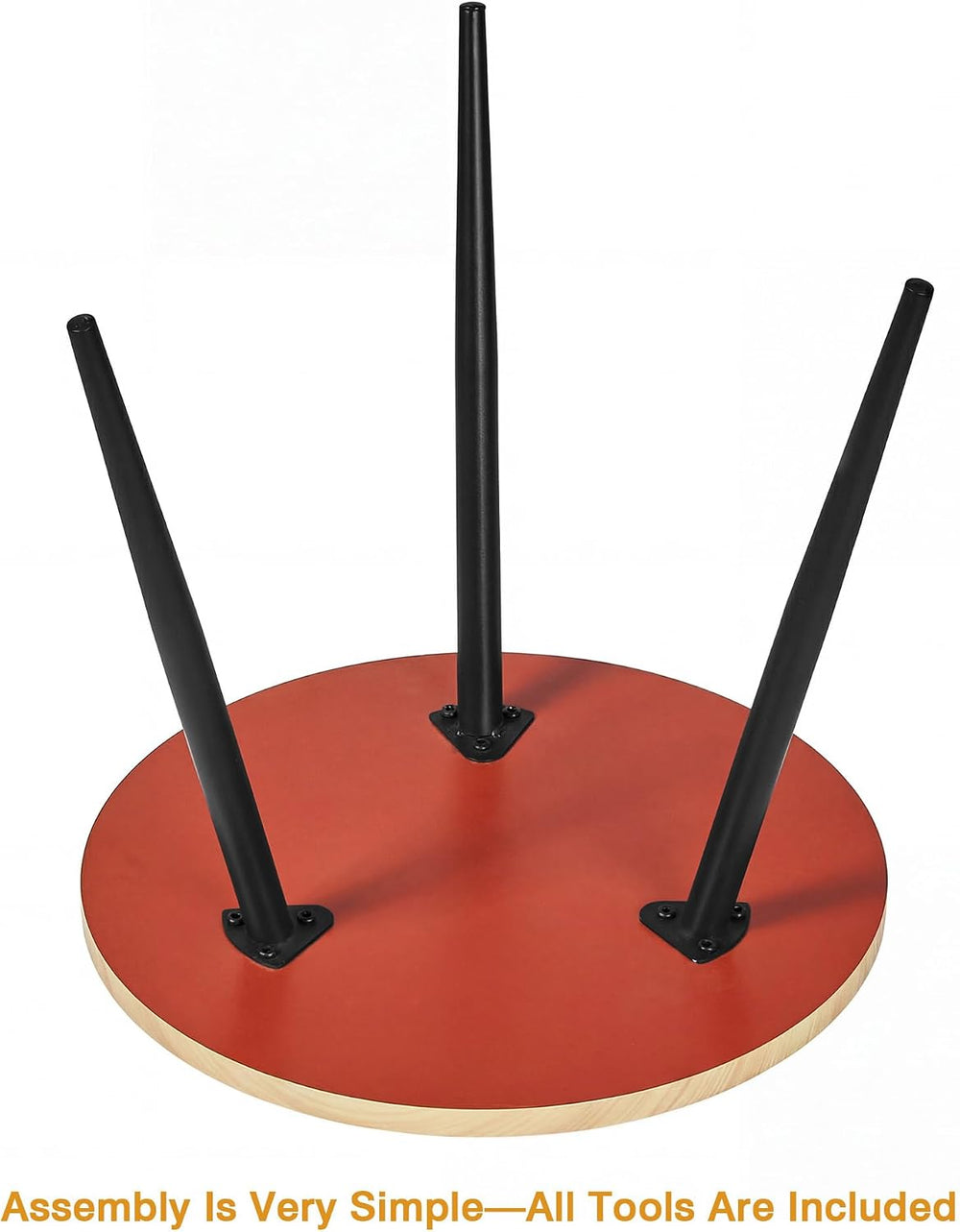 VECELO Modern Side Table, Round Small End Table, Exclusively Designed Hand-Cr...