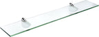 Spancraft Glass O-12x21-Chrome Oriole Glass Shelf, Chrome, 12" x 21"