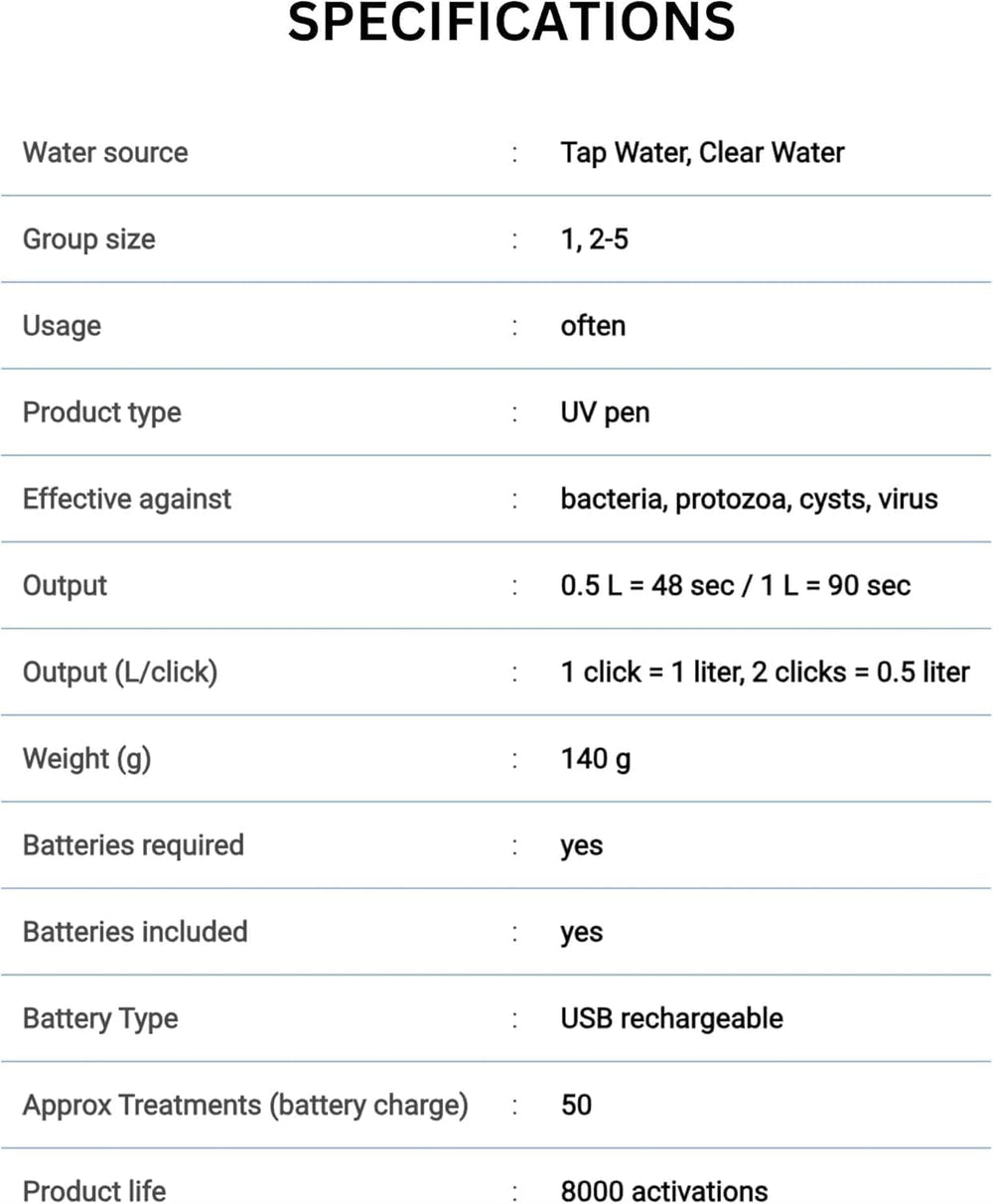 SteriPen Ultra UV Water Purifier, USB Rechargeable