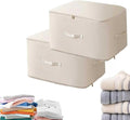 2PCS Ultra Space Saving Self Compression Organizer,Dustproof And Moisture-Proof Compression Storage Bag For King/Queen Comforters, Pillows, Bedding/Quilt, Blanket, Duvet (White, Large)