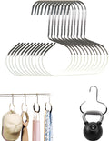 Durable Steel Hangers: Maximize Closet Space with Versatile Storage, Multifunctional Steel Hangers, Heavy Duty Closet Organizer Hooks for Hats, Scarves, Belts, Ties, Bra, Anti-Slip (White, 12 PCS)