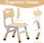GAOMON Kids Table and 2 Chairs Set with Graffiti Desktop, Height Adjustable Toddler Table and Chairs Set for Reading, Drawing, Playing, Eating