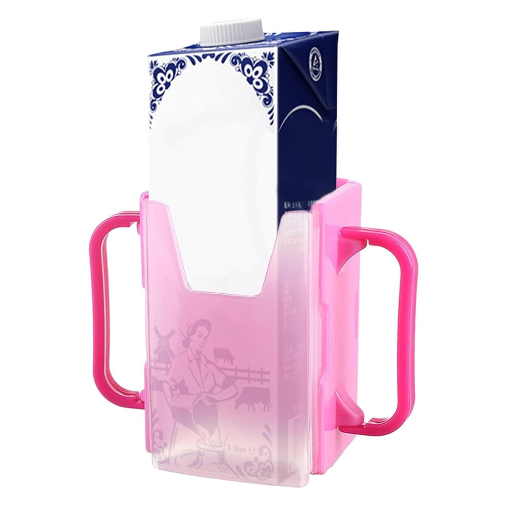 Juice Bag Holder - No Holder for Milk Box,Portable Juice Bag Length Adjustable, Spill Proof Milk Carton Holder for Home, Car, Traveling
