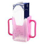 Juice Bag Holder - No Holder for Milk Box,Portable Juice Bag Length Adjustable, Spill Proof Milk Carton Holder for Home, Car, Traveling