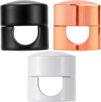 3 Sets Charger Holders for Cords, Adjustable Cable Anchor Holders, Adhesive Metal Cord Clips, Cable Management Wire Organizers for Desk, Office, Nightstand - Matte Black, White, Rose Gold