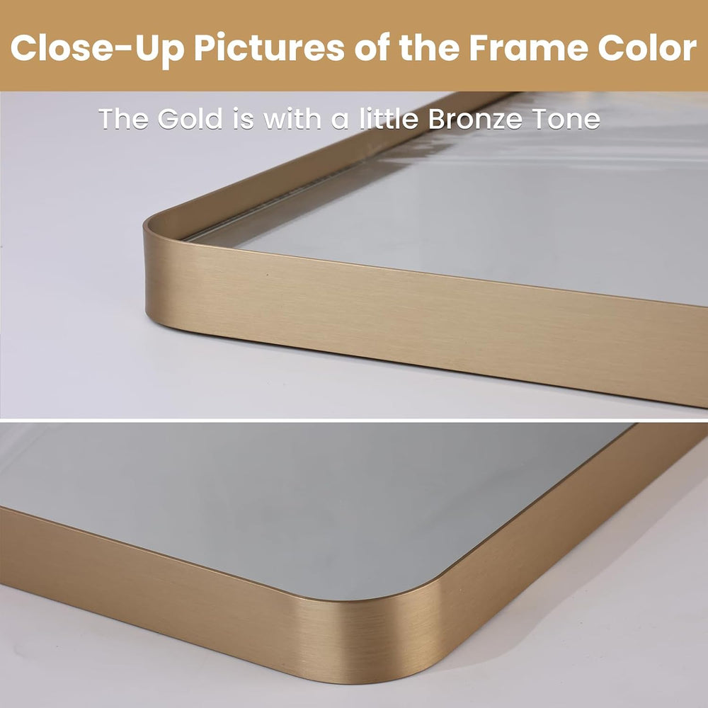 LOAAO 20"X30" Gold Bathroom Mirror