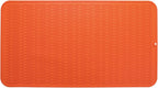 Silicone Dish Drying Mat for Multiple Usage,Easy clean,Eco-friendly,Heat-resistant Silicone Mat for Kitchen Counter or Sink,Refrigerator or Drawer Liner Orange 4XL 32 inches x 18 inches