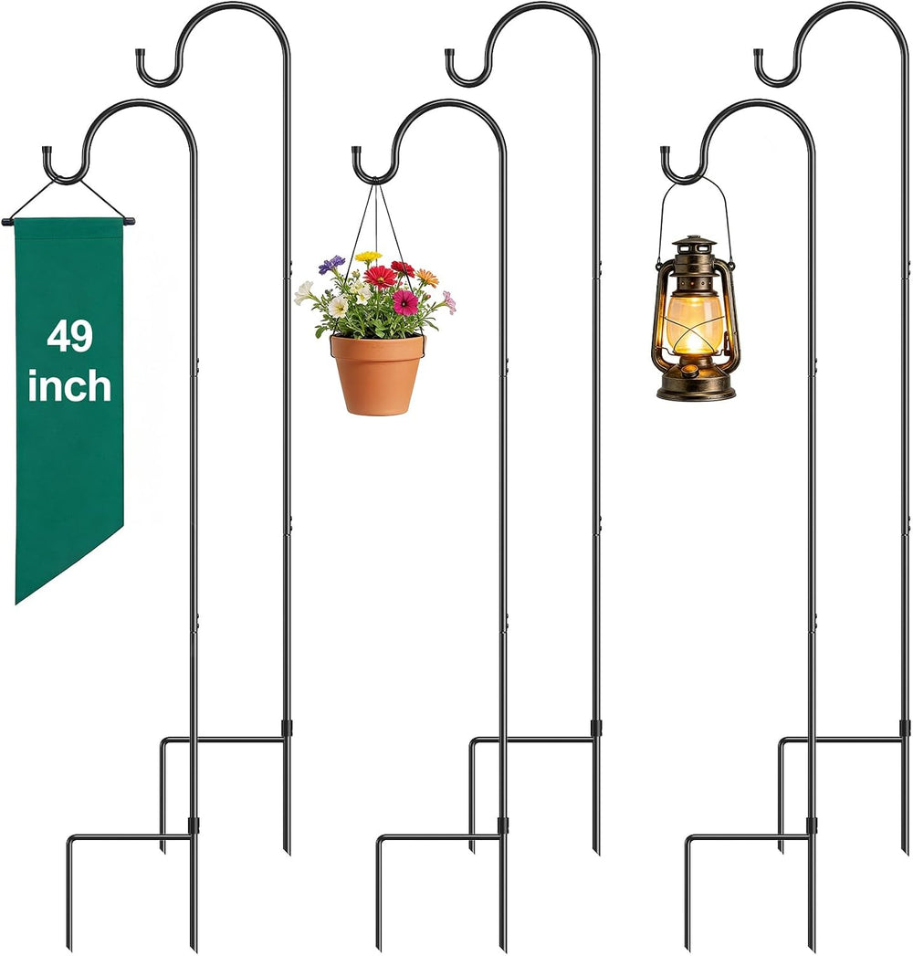 GOFORWILD 49 Inch 6 Pack Adjustable Shepherd Hooks, Premium Metal