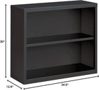 Lorell Fortress Series Charcoal Bookcase, 34.5" x 13.6" x 30"