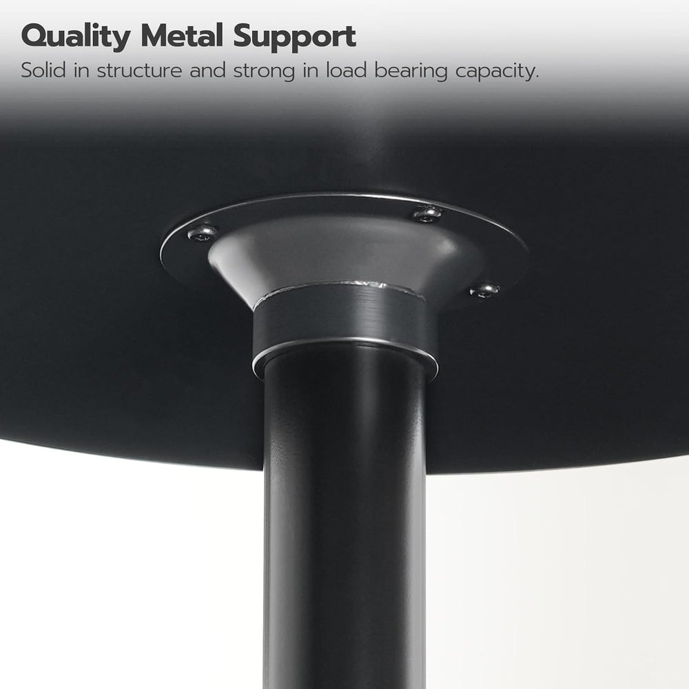 HOOBRO 2 Pcs Round Bar Table, 35" Tall Pub Table, with Non-Slip Base for...