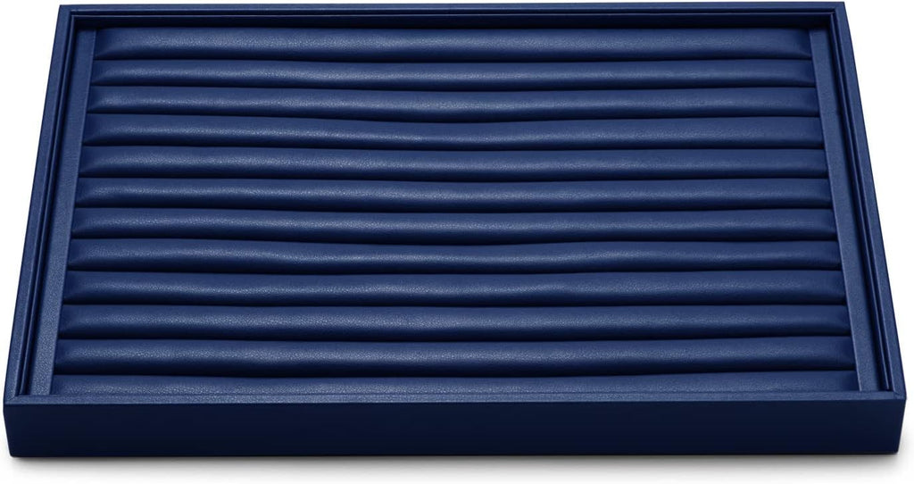 Oirlv Elegant Blue Ring Organizer Tray Stackable Jewelry Trays Jewelry Drawer Organizer Ring Earring Storage