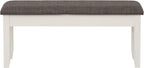 Powell Furniture Jane Storage, Antique White Dining Bench,
