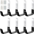 Heavy Duty Steel Garage Hooks,Garage Storage Utility Hooks,Anti-Slip Hanger, Tool Organizer,Steel Wall Mount Organizer, Garden Hose Hanger (Small-8PC)