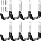 Heavy Duty Steel Garage Hooks,Garage Storage Utility Hooks,Anti-Slip Hanger, Tool Organizer,Steel Wall Mount Organizer, Garden Hose Hanger (Small-8PC)