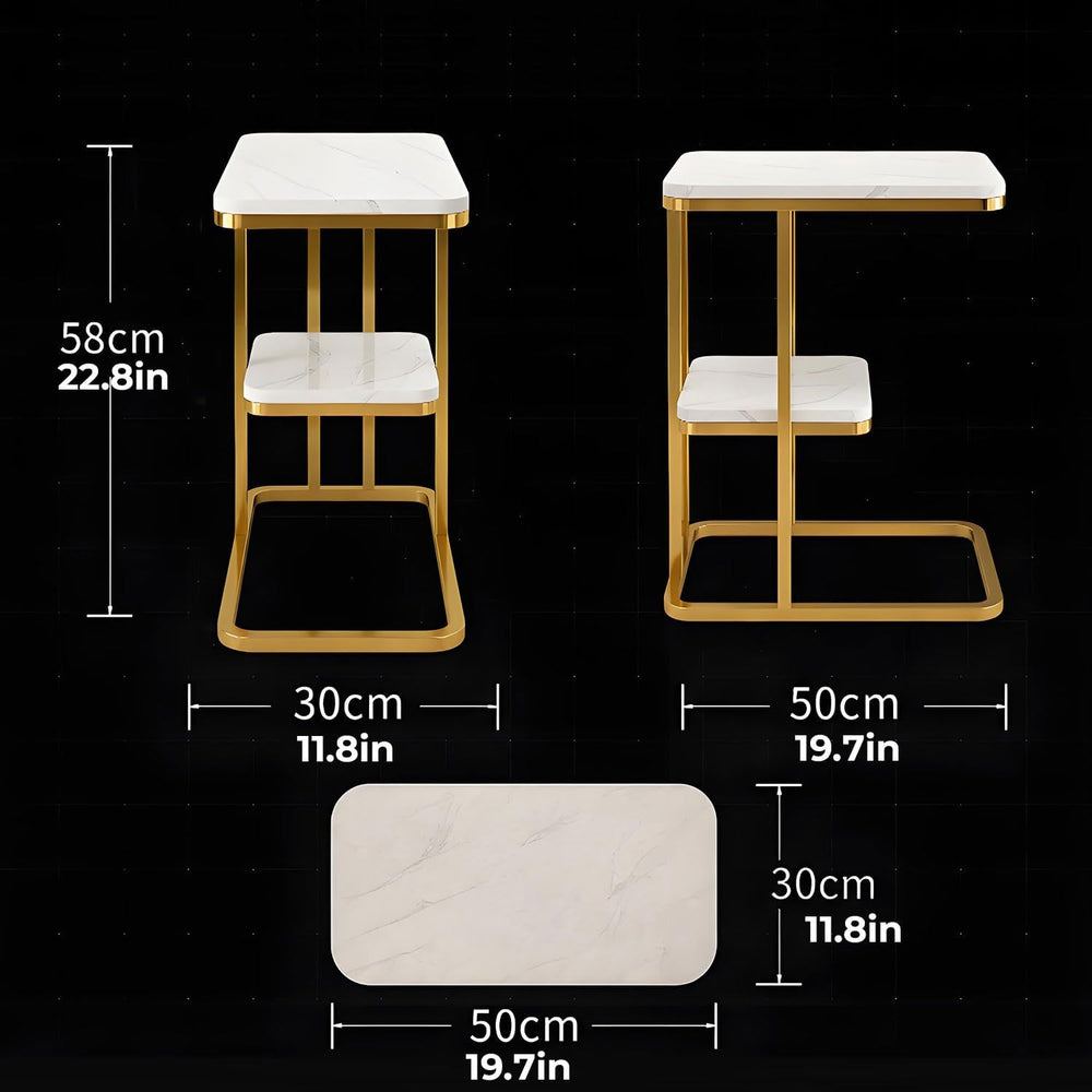 Sofa Side Table End Tables Living Room Luxury Square,TV Tray For Couch | Meta...