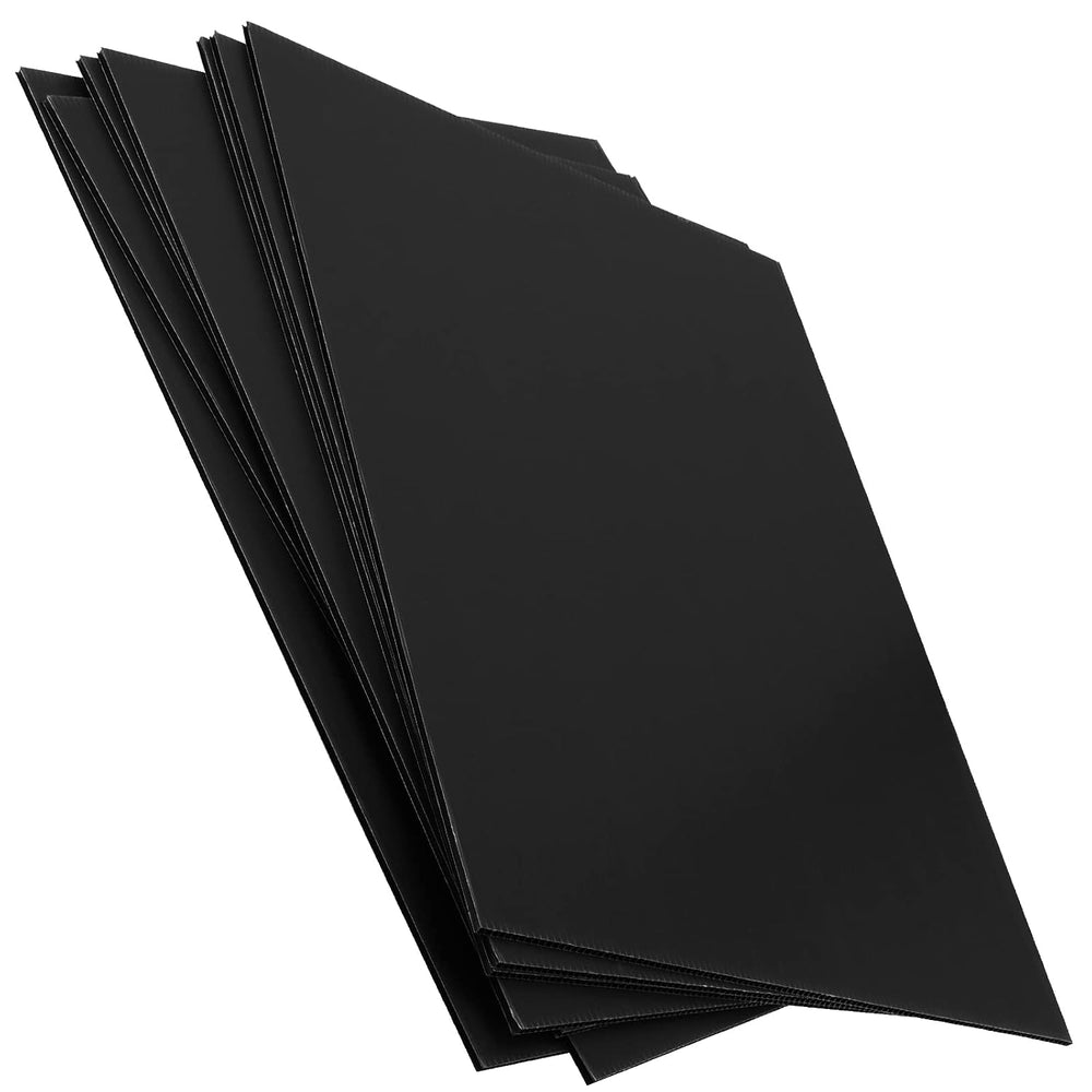 JOIKIT 24 Pack 13 x 17 Inch Black Corrugated Plastic Sheets, Waterproof Corru...