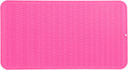 Silicone Dish Drying Mat for Multiple Usage,Easy clean,Eco-friendly,Heat-resistant Silicone Mat for Kitchen Counter or Sink,Refrigerator or Drawer Liner Rose 4XL 32 inches x 18 inches