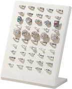 Ring Board Display Stand,Velvet Jewelry Earring Organizer Holder for Selling,Vendors Storage Tray for Multiple Rings (Beige)