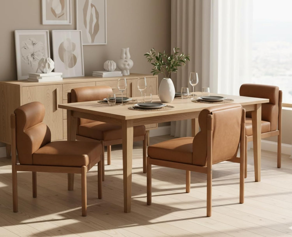 CIMOTA Modern Upholstered Dining Chairs Set of 2, Faux Leather Kitchen & ...