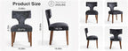 Soft Padded Dining Chairs Set of 4, Modern Farmhouse Upholstered Chairs with Linen Fabric & Rubber Wood Legs, Ergonomic Armless Seats for Dining Room Kitchen Living Room (Gray)