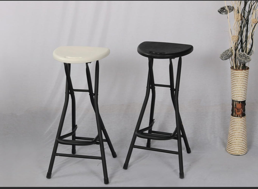28 inch Black Bar Stool,Portable Stool for Adults Foldable Stools with Handle...