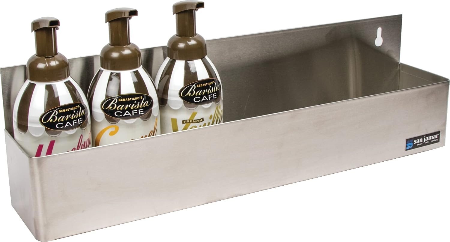 San Jamar Speed Rack Bottle Holder 5 Qt/LTR Bottles Stainless Steel B5522GR - 1 Each