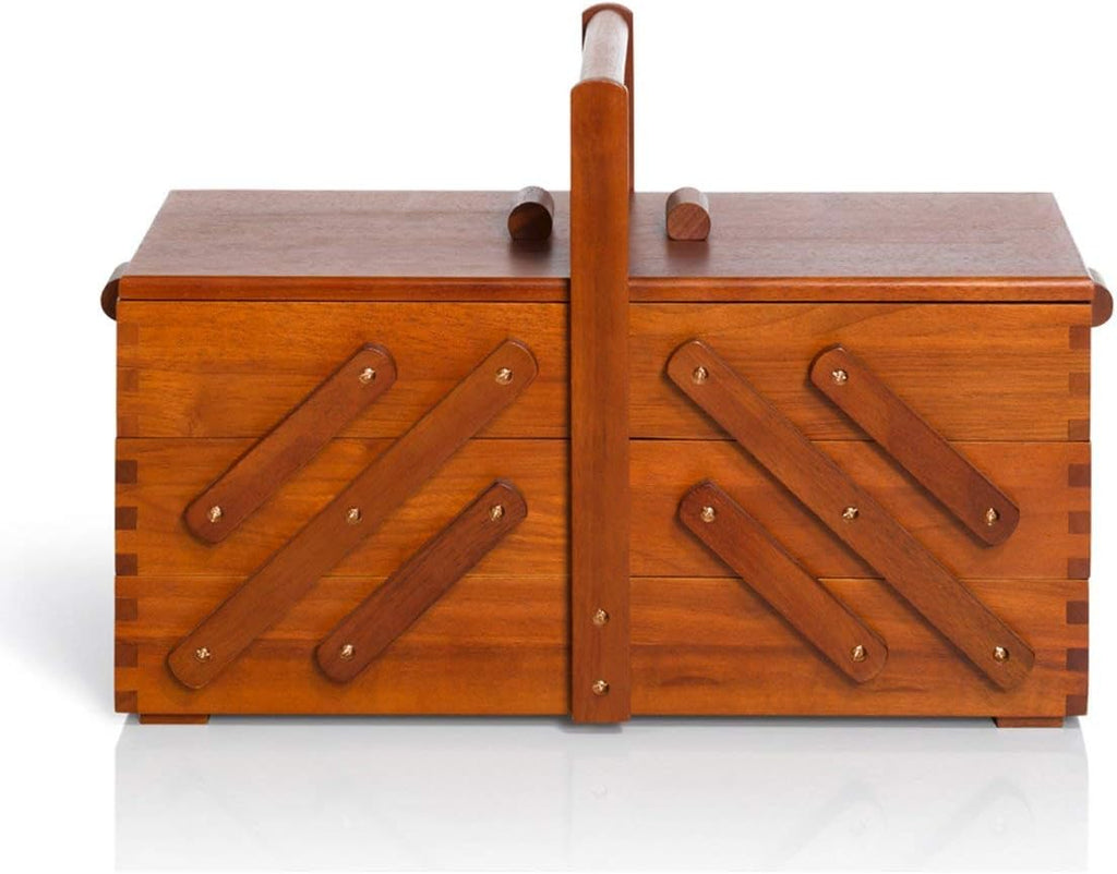 Prym 612551 Nähkasten aus dunklem Holz, Workers, Dark Wood, Brown, L